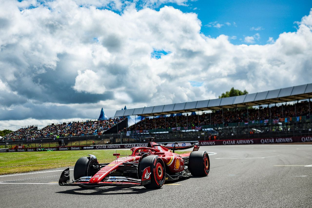 Charles Leclerc durante el GP de Silverstone