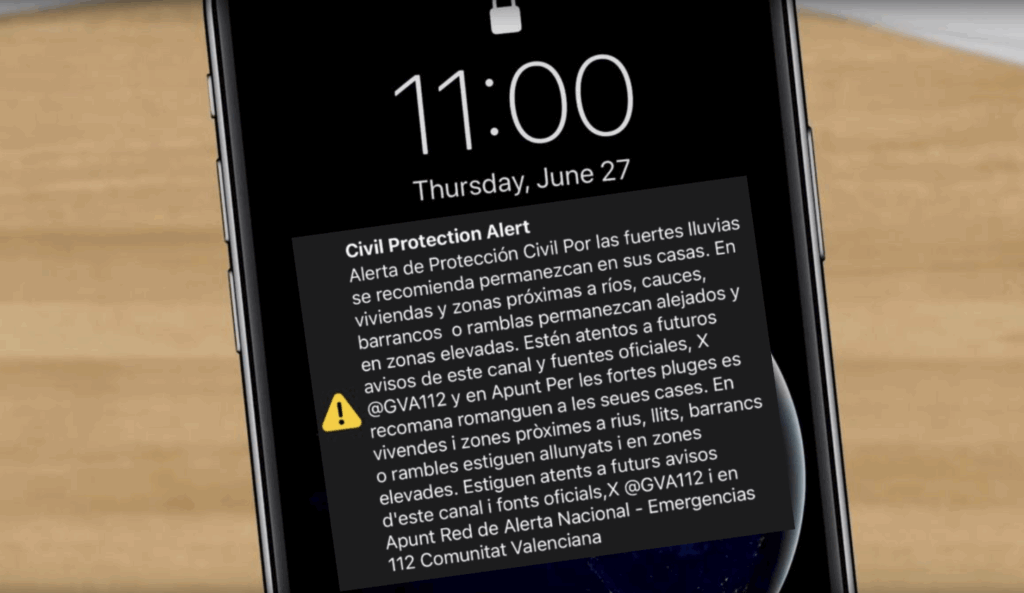 Recibirás las alertas de emergencia en tu móvil sin hacer nada
