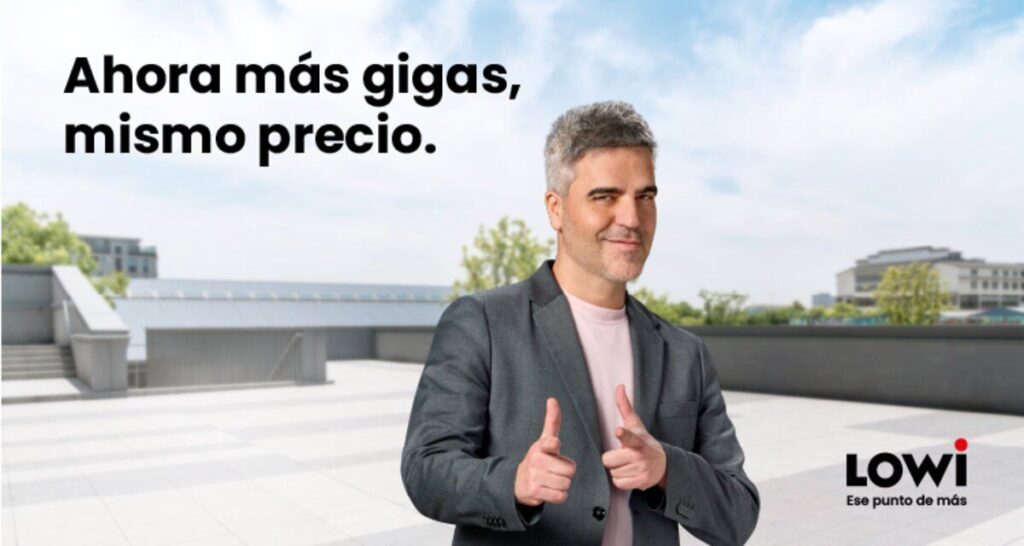 Lowi incrementa los datos móviles en sus tarifas manteniendo precio