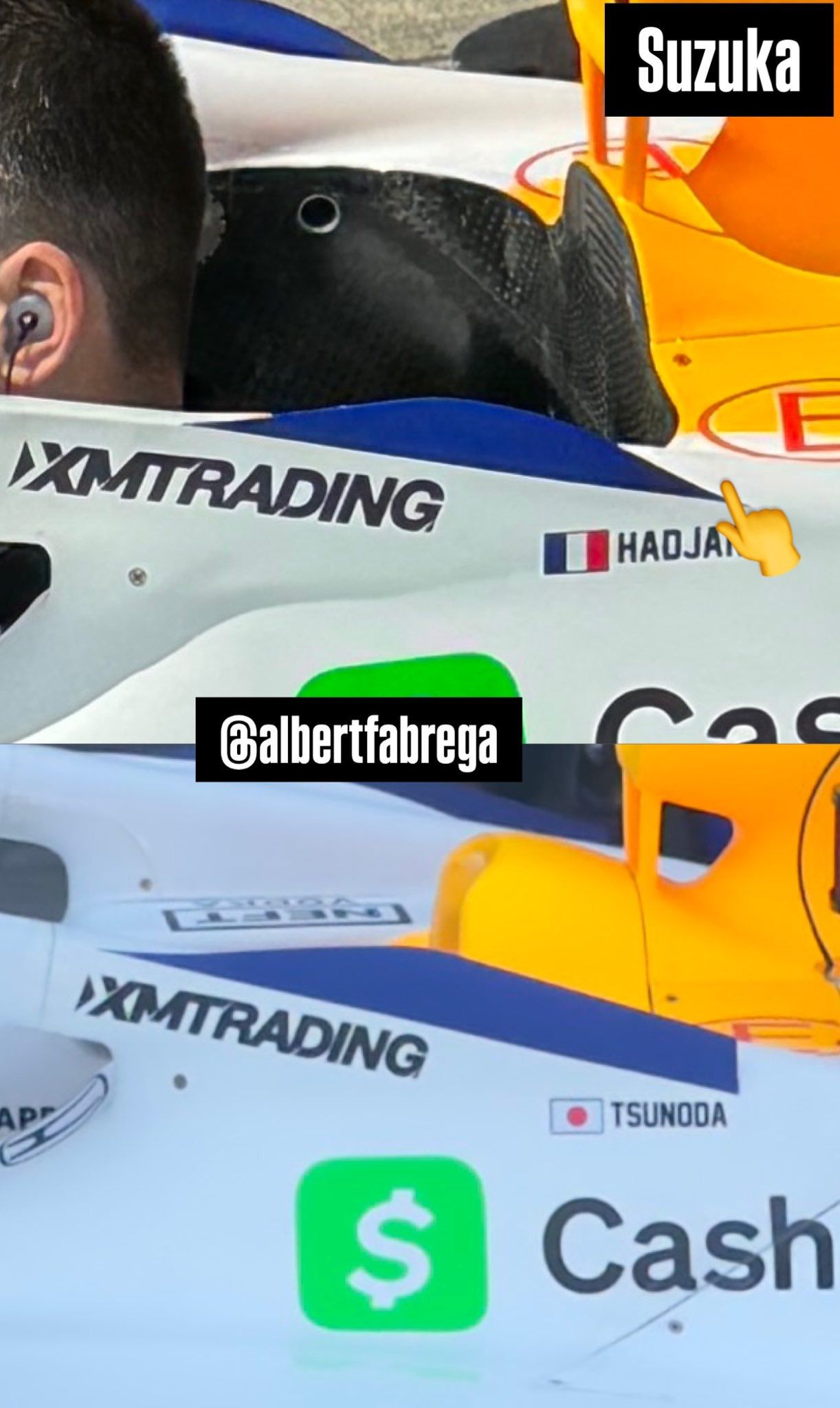 Cambios en el diseño del aletín en el Halo del VCARB-02