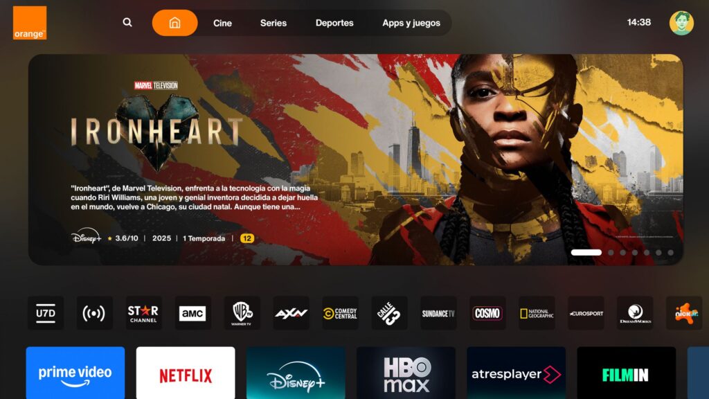 Orange TV culmina su transformación técnica con una nueva interfaz personalizada y mejoras en calidad de emisión