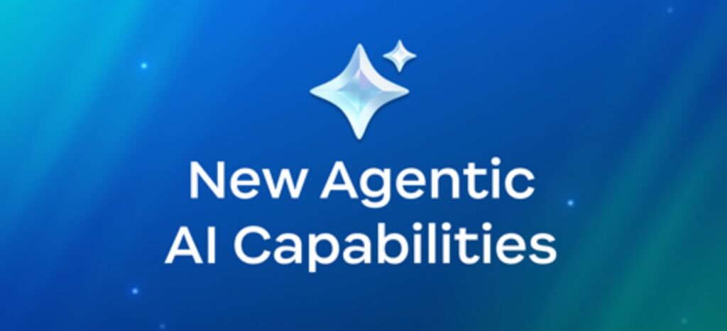 Texto sobre nuevas capacidades de inteligencia artificial en un fondo azul