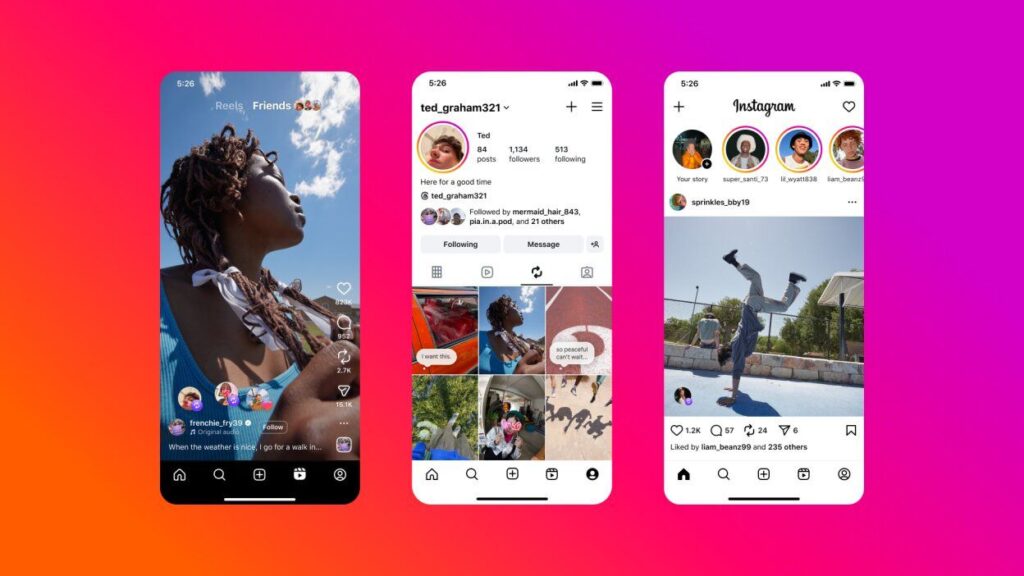 Los reposts llegan a Instagram junto a nuevas funciones inspiradas en TikTok y Snapchat